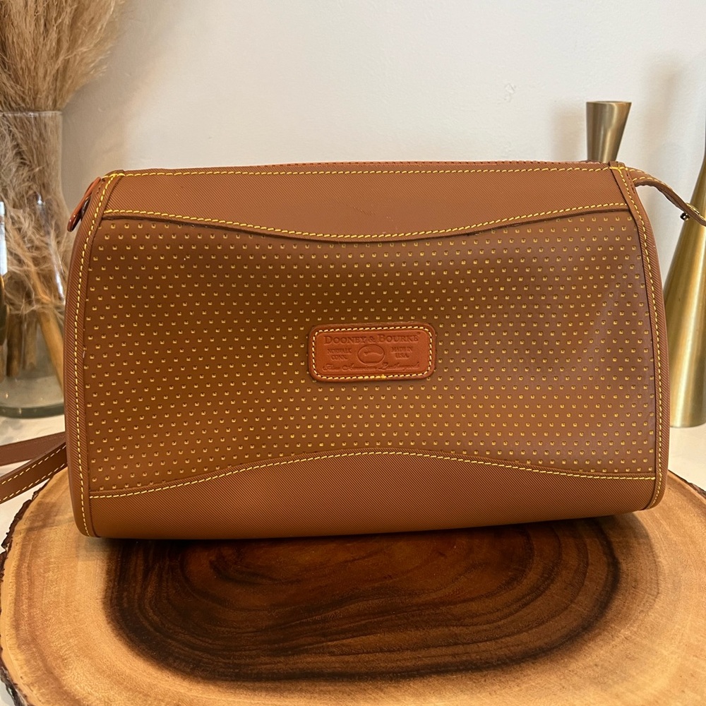 Dooney&Brouke Brown perforated Leather shoulder Bag
